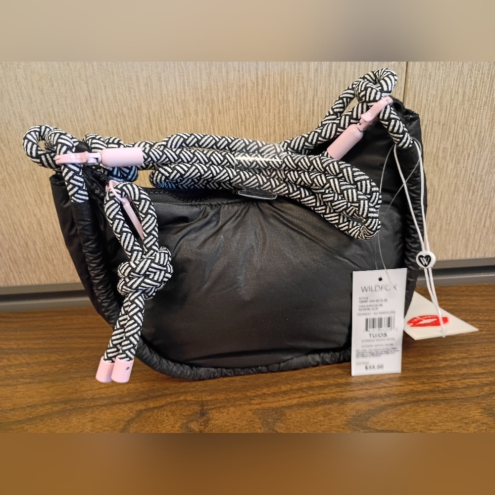 NWT Wildfox Puffer Black Crossbody Purse Bag